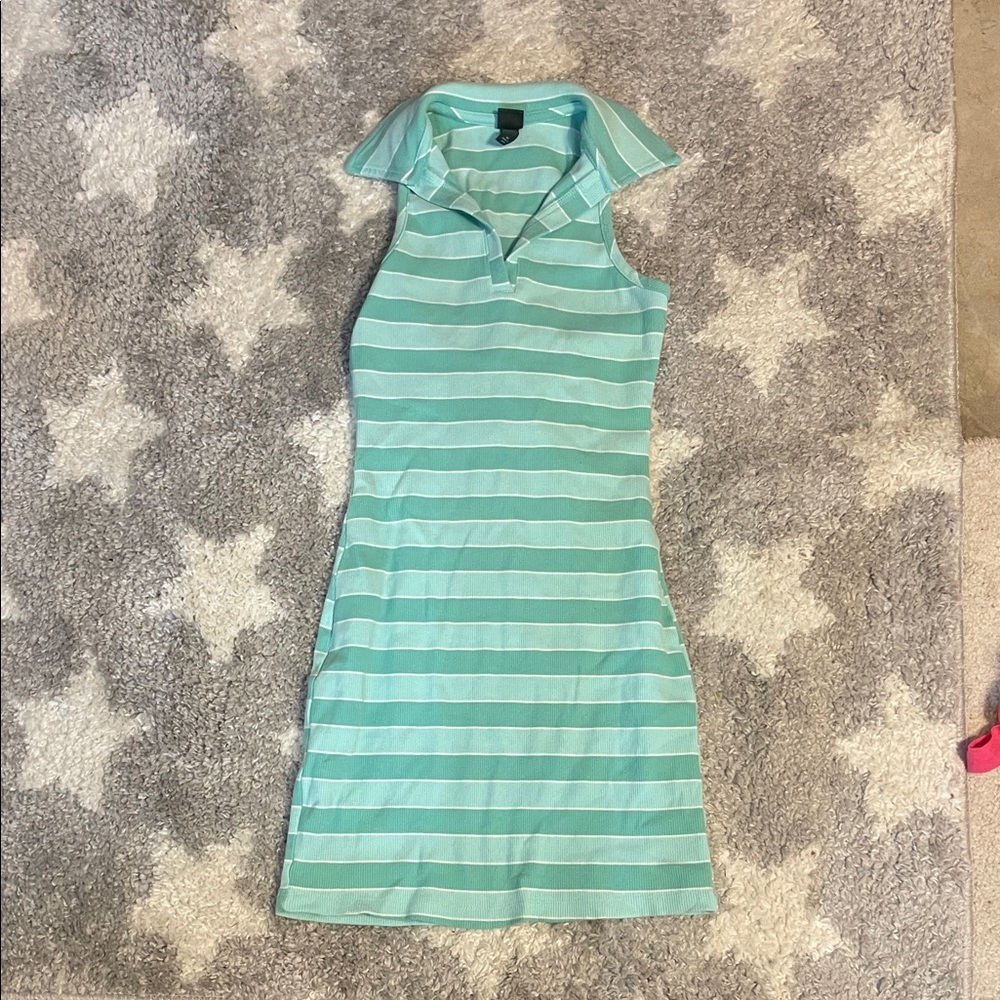 Wild Fable Aqua Striped Mini Dress